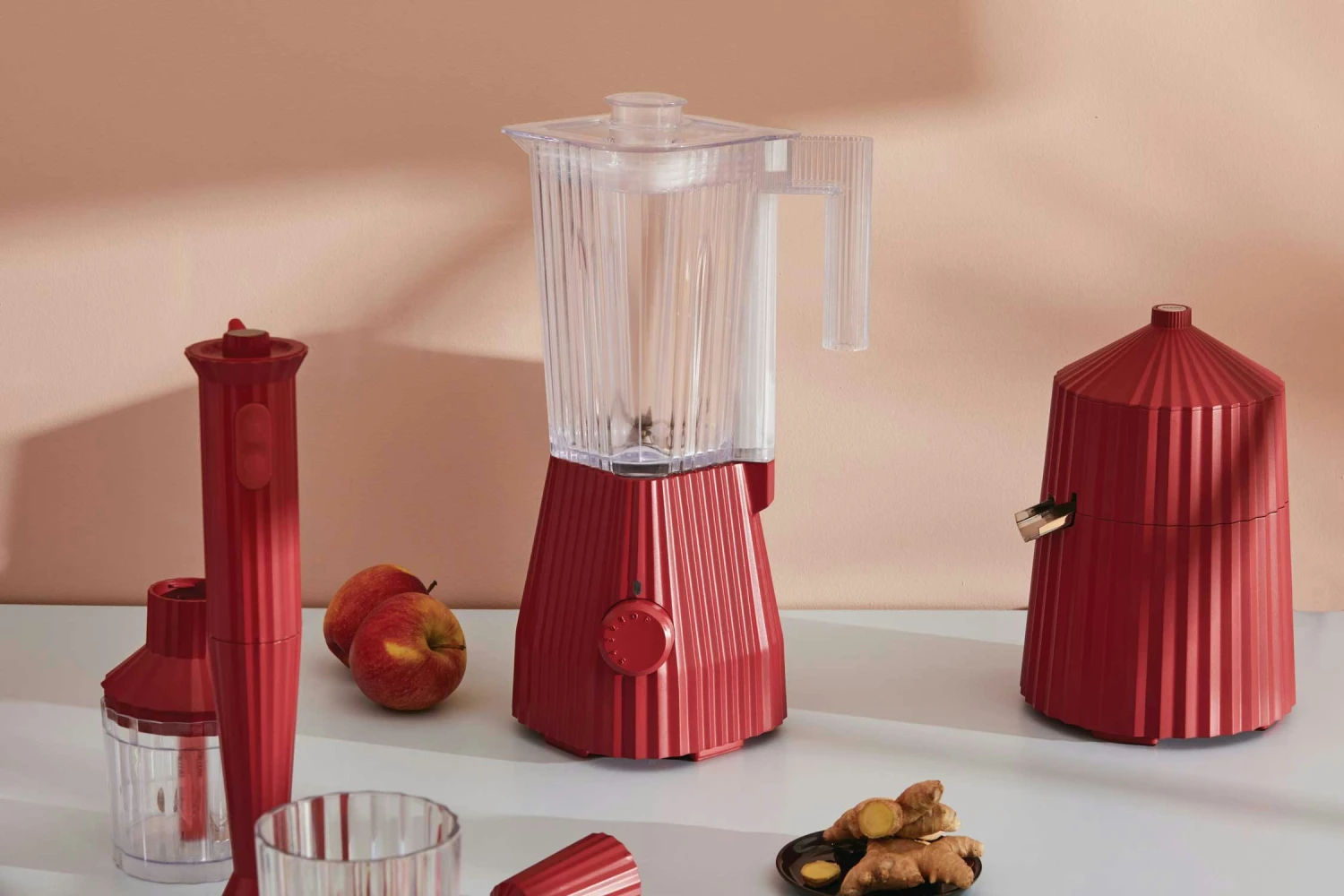 Alessi Plissé Blender, Rood 2 Alessi Plissé Blender, Rood - Afbeelding 2