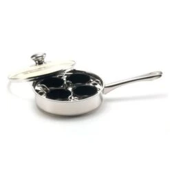 Demeyere Resto Egg Poacher With Glass Lid, 18cm