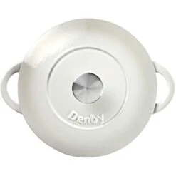 Denby Natural Canvas Gietijzeren Pot Rond Ø24 Cm, Wit -Default Template 4 denby gietijzeren pot rond 24 cm 1