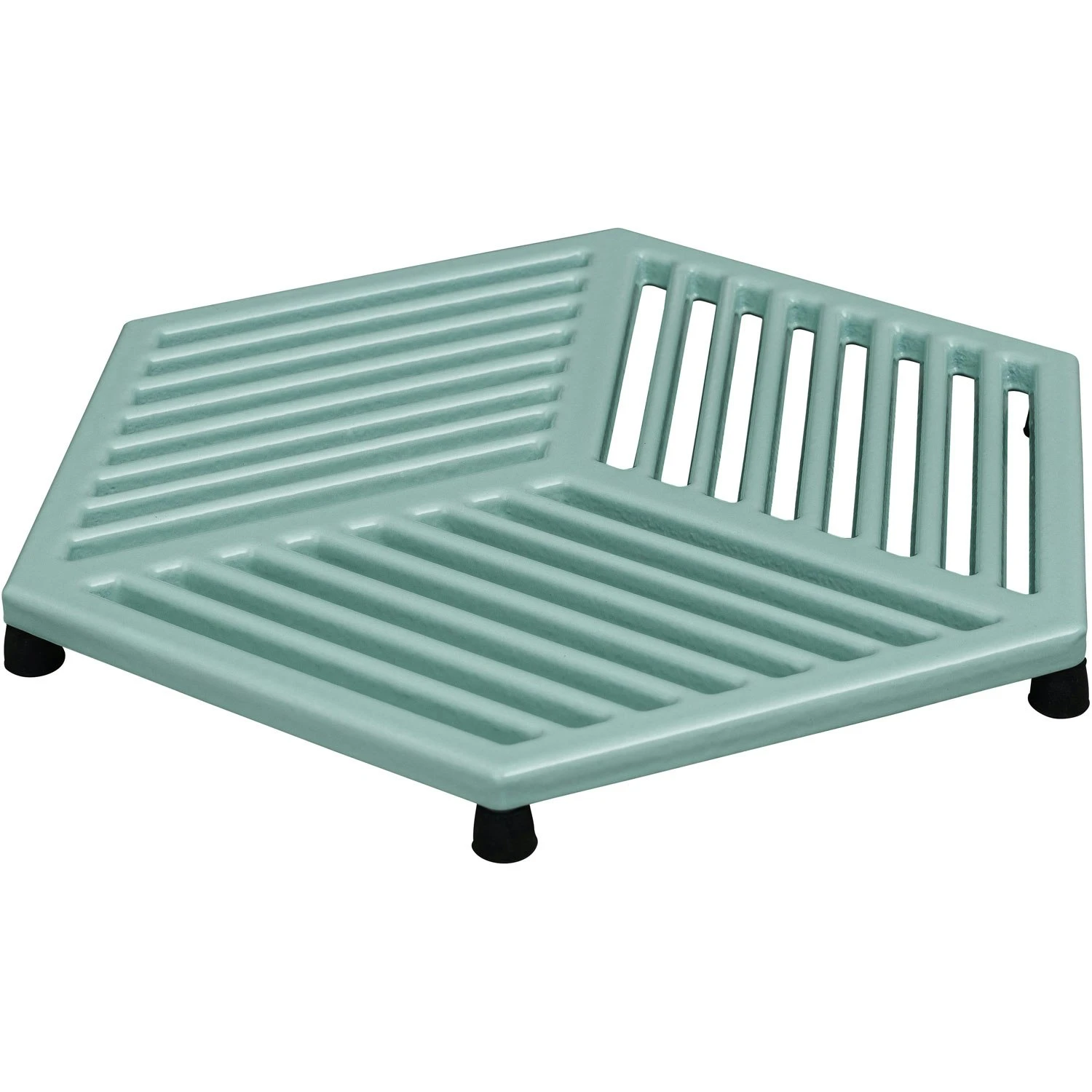 Denby Pavilion Pannenonderzetter Gietijzer 21,5x24,5 Cm, Lichtblauw 2 Denby Pavilion Pannenonderzetter Gietijzer 21,5x24,5 Cm, Lichtblauw - Afbeelding 2