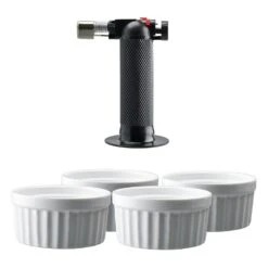 Dorre Fire Brulée Burner Set, Vit/Svart