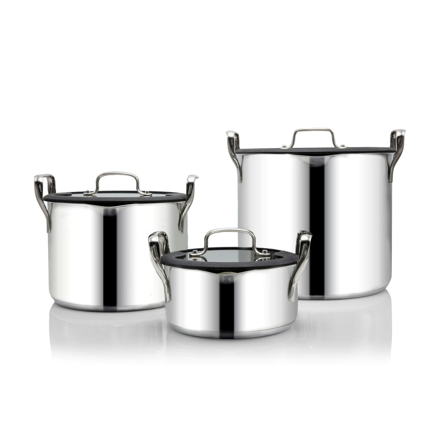 EGO Stackable Pot Set, Stainless Steel 5 EGO Stackable Pot Set, Stainless Steel - Afbeelding 5