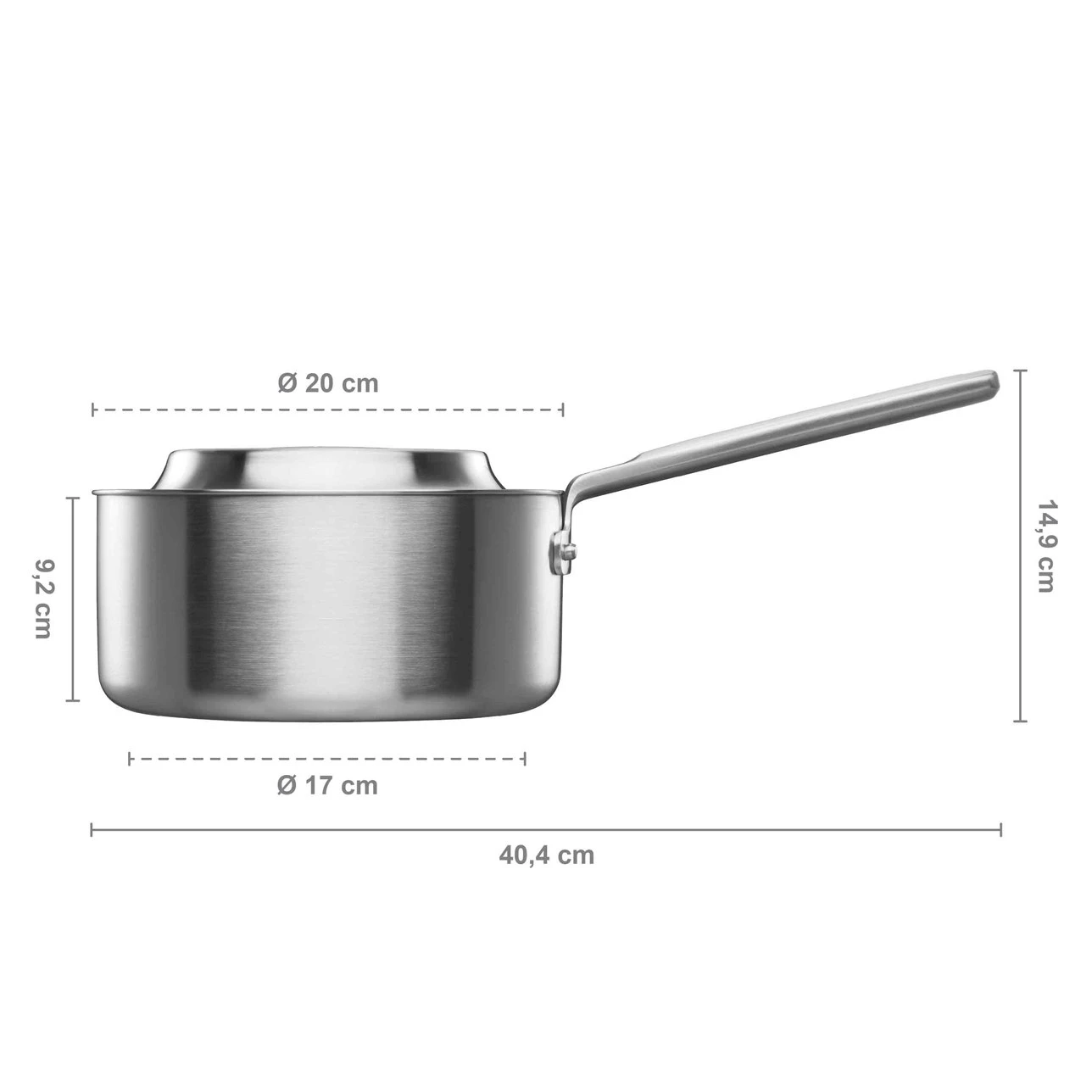 Fiskars Norden Steelpan Onbekleed Roestvrij Staal, 2,5 L 2 Fiskars Norden Steelpan Onbekleed Roestvrij Staal, 2,5 L - Afbeelding 2