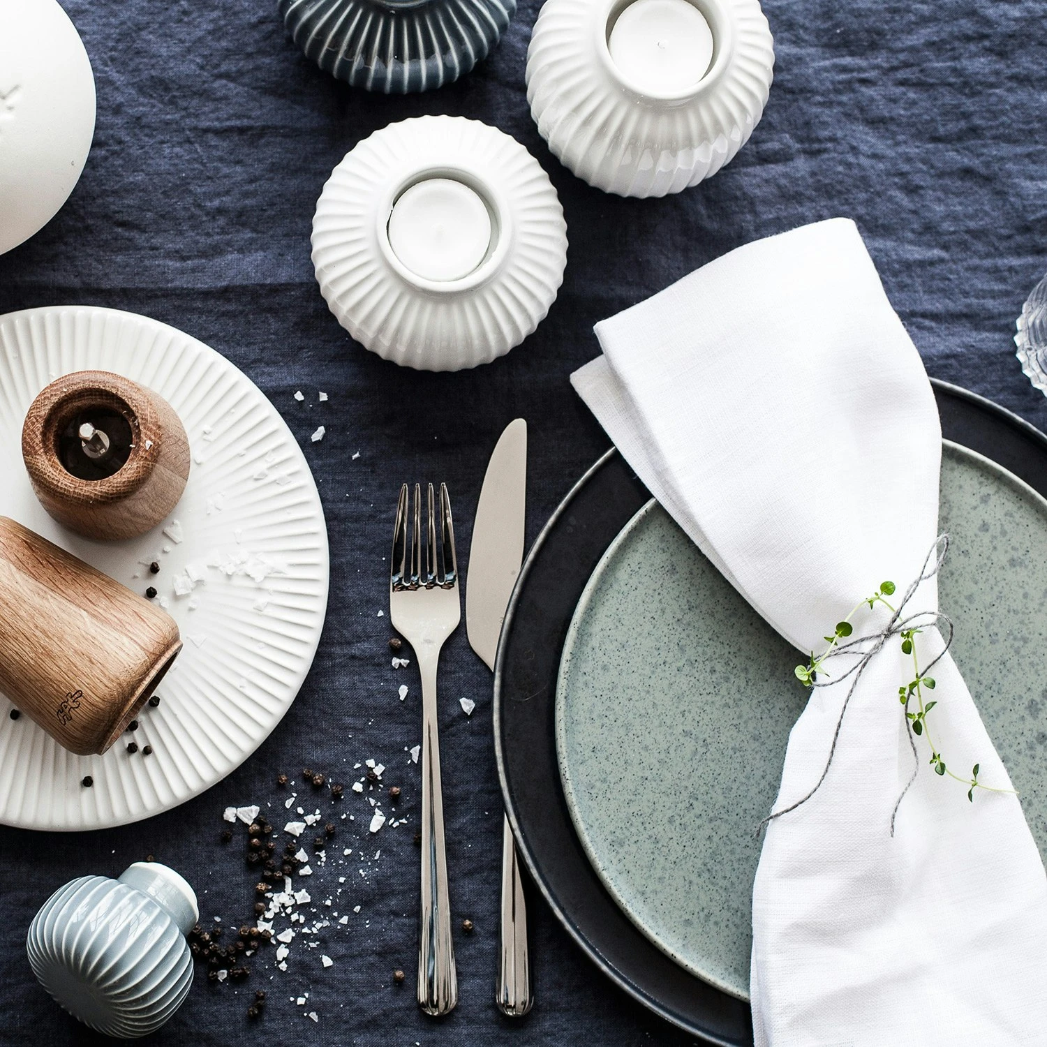 Kähler Hammershøi Spice Mill Small, Indigov 3 Kähler Hammershøi Spice Mill Small, Indigov - Afbeelding 3