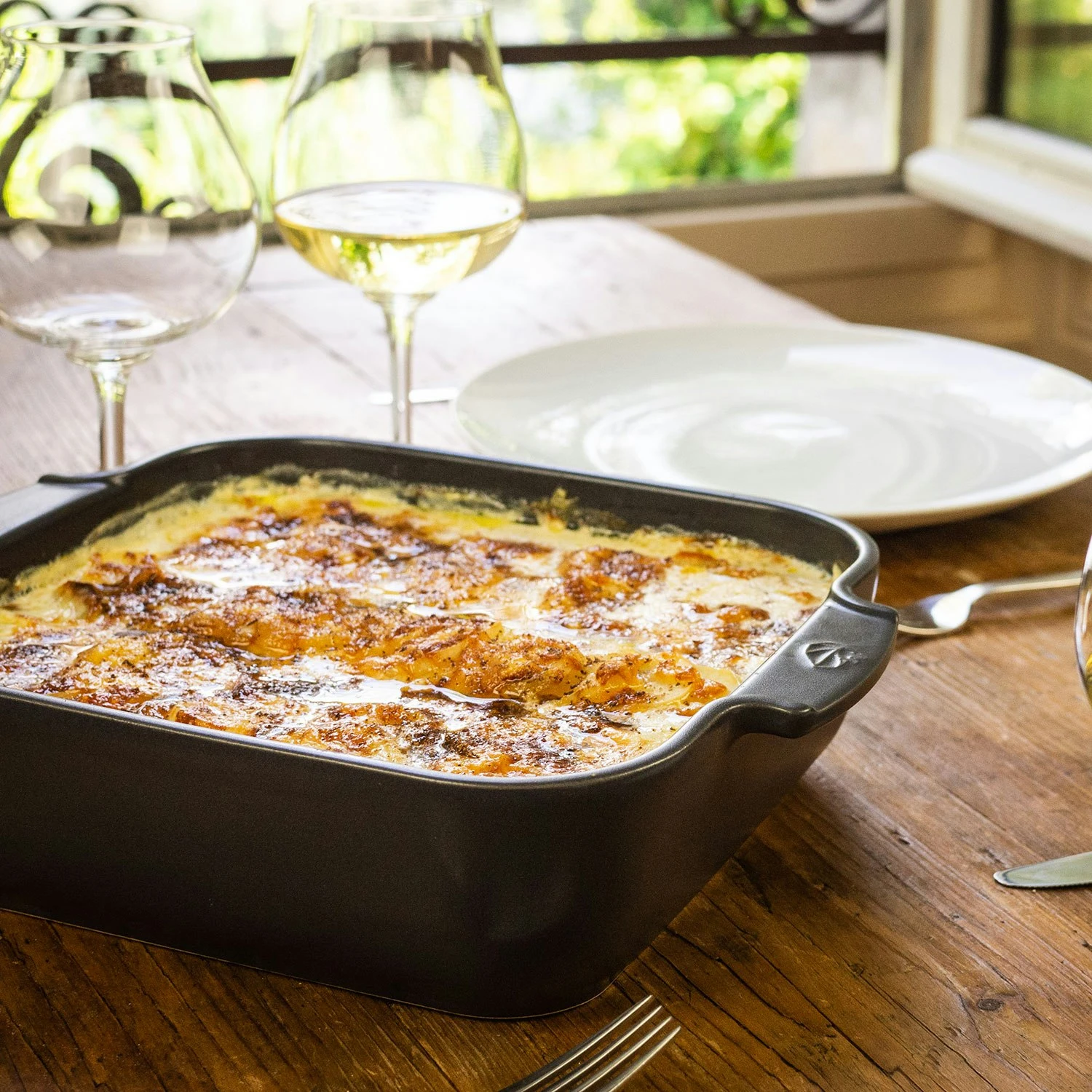 Peugeot Appolia Ovenschaal 21x21 Cm, Leisteen 2 Peugeot Appolia Ovenschaal 21x21 Cm, Leisteen - Afbeelding 2