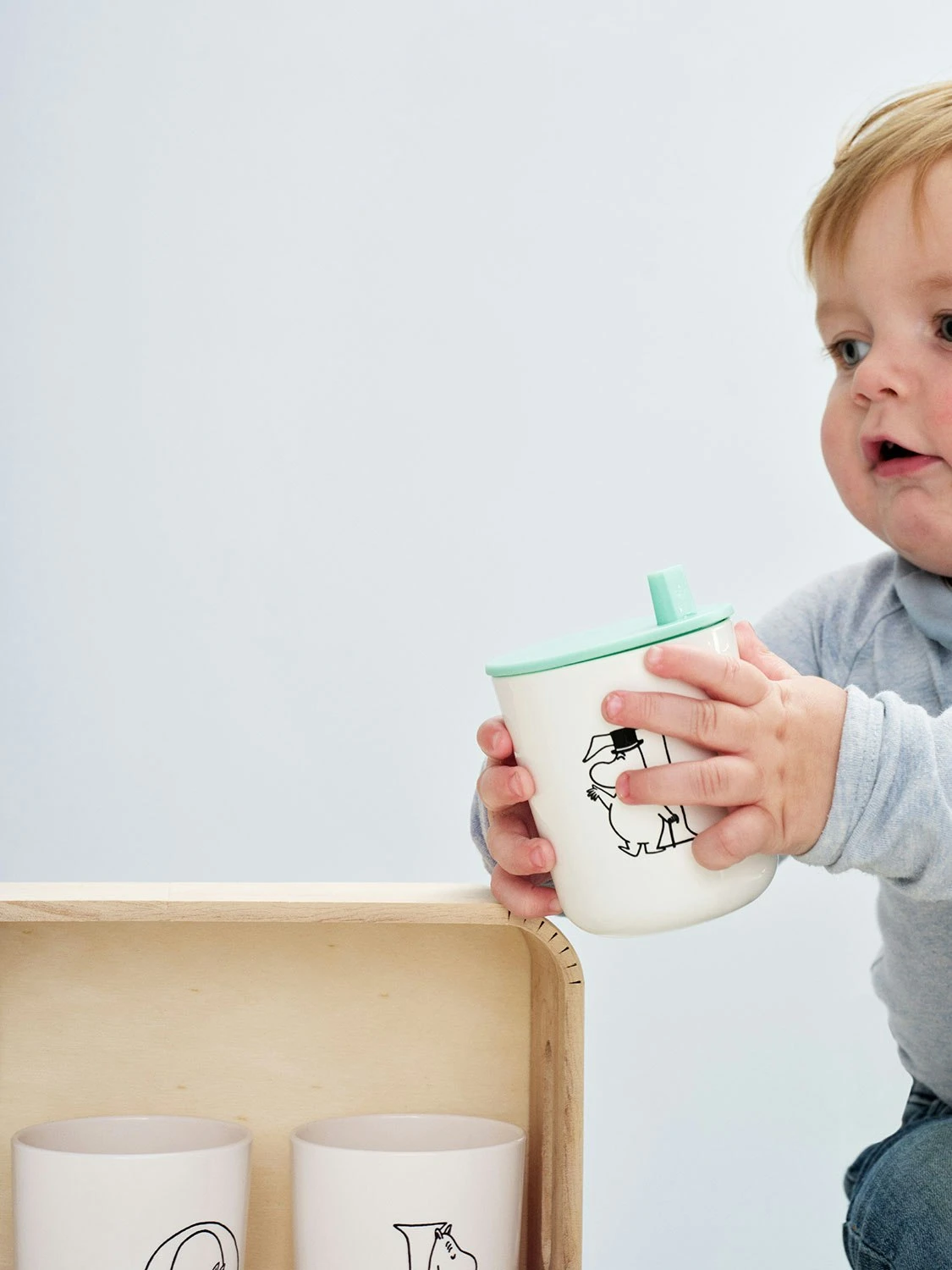 RIG TIG Moomin ABC Deksel Voor Mok, Turquoise 2 RIG TIG Moomin ABC Deksel Voor Mok, Turquoise - Afbeelding 2