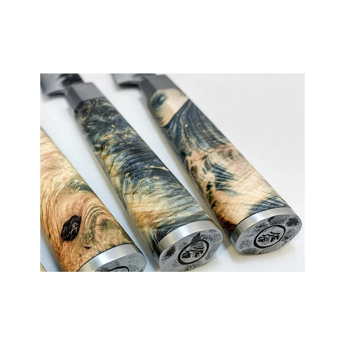 Satake Ame Messenset Petty Santoku Kiritsuke 3 Stuks 2 Satake Ame Messenset Petty Santoku Kiritsuke 3 Stuks - Afbeelding 2