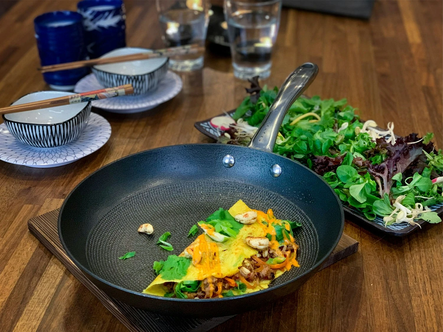 Satake Frying Pan Lightweight Cast Iron, Honeycomb Non-stick 26 Cm 3 Satake Frying Pan Lightweight Cast Iron, Honeycomb Non-stick 26 Cm - Afbeelding 3