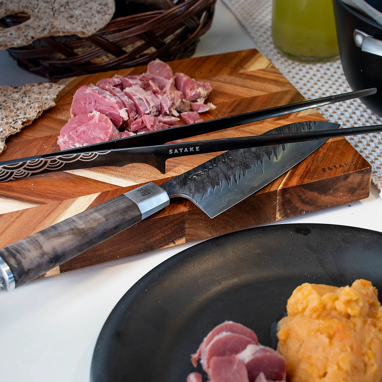 Satake Koekenpannen Set Met Tang 4 Satake Koekenpannen Set Met Tang - Afbeelding 4