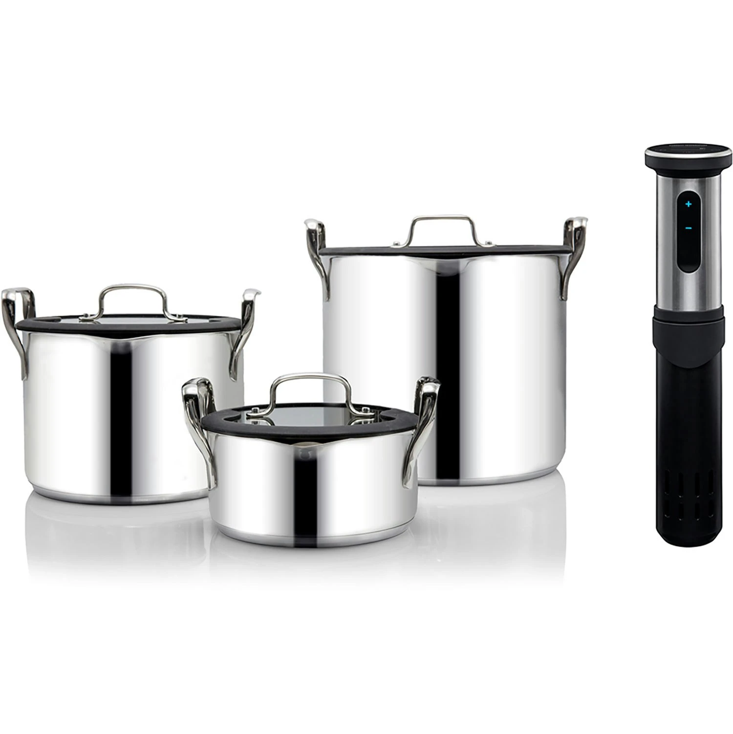 Wilfa Sous Vide SVS-1200S Dompelcirculator + Stapelbaar Pottenset 1 Wilfa Sous Vide SVS-1200S Dompelcirculator + Stapelbaar Pottenset