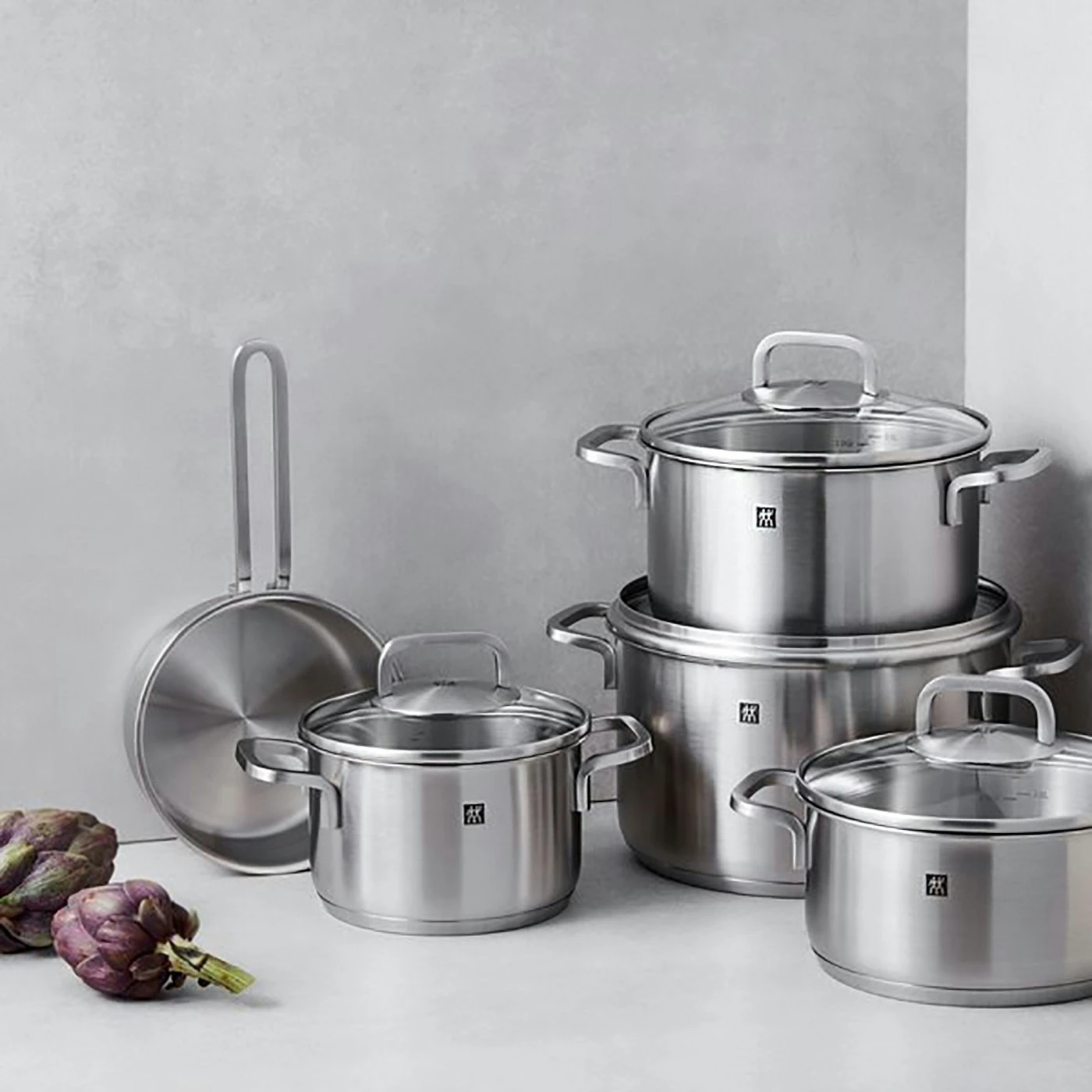 Zwilling Cube Pottenset Matte 5 Stuks 2 Zwilling Cube Pottenset Matte 5 Stuks - Afbeelding 2